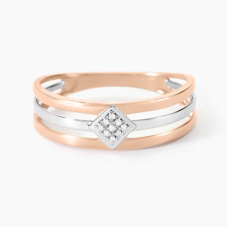 Online Histoire d'Or Bague Elsa Or Bicolore Diamant