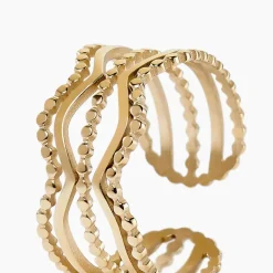 Histoire d'Or Bague Eva Acier Jaune* Bagues|Bagues Sans Pierre