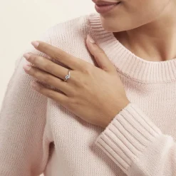 Histoire d'Or Bague Eva Or Blanc Topaze Et Oxyde De Zirconium* Bagues|Bagues Avec Pierre