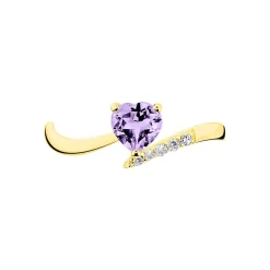 Histoire d'Or Bague Eva Or Jaune Amethyste Et Diamant* Bagues|Bagues Avec Pierre