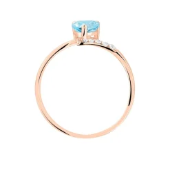 Clearance Histoire d'Or Bague Eva Or Rose Topaze Et Diamant
