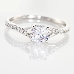 Histoire d'Or Bague Evita Or Blanc Oxyde De Zirconium* Bagues|Bagues Avec Pierre