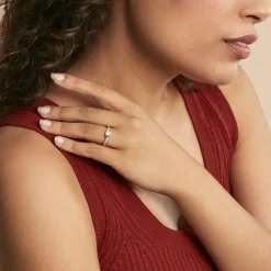 Histoire d'Or Bague Evita Or Blanc Oxyde De Zirconium* Bagues|Bagues Avec Pierre