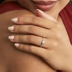 Histoire d'Or Bague Evita Or Blanc Oxyde De Zirconium* Bagues|Bagues Avec Pierre