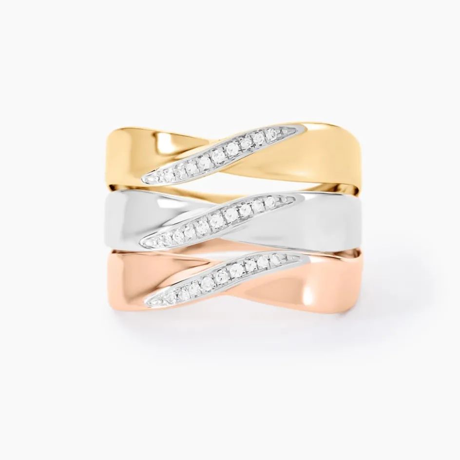 Best Histoire d'Or Bague Exauce Or Tricolore Diamant