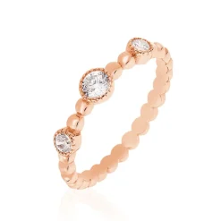 Histoire d'Or Bague Fahriye Argent Rose Oxyde De Zirconium* Bagues|Bagues Fantaisie