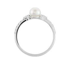 Online Histoire d'Or Bague Florenty Argent Blanc Perle De Culture Et Oxyde De Zirconium