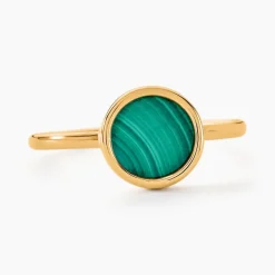 Histoire d'Or Bague Florica Or Jaune Malachite* Bagues|Bagues Avec Pierre