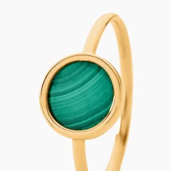 Histoire d'Or Bague Florica Or Jaune Malachite* Bagues|Bagues Avec Pierre