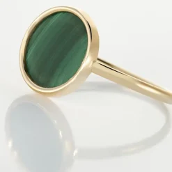 Histoire d'Or Bague Florica Or Jaune Malachite* Bagues|Bagues Avec Pierre