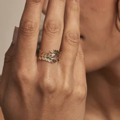 Histoire d'Or Bague Folia Plaqué Or Jaune