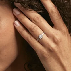 Hot Histoire d'Or Bague Garoune Argent Blanc Oxyde De Zirconium