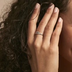 Hot Histoire d'Or Bague Garoune Argent Blanc Oxyde De Zirconium