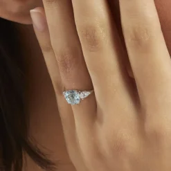 Online Histoire d'Or Bague Giana Or Blanc Topaze Et Oxyde De Zirconium