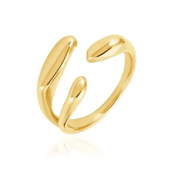 Histoire d'Or Bague Gold Aura Acier Jaune* Bagues|Bagues Sans Pierre