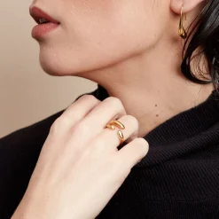 Histoire d'Or Bague Gold Aura Acier Jaune* Bagues|Bagues Sans Pierre