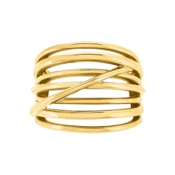 Outlet Histoire d'Or Bague Gold Aura Acier Jaune