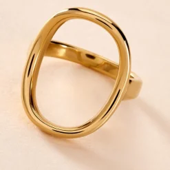 Histoire d'Or Bague Gold Aura Acier Jaune* Bagues|Bagues Sans Pierre