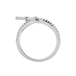 New Histoire d'Or Bague Gorane Argent Blanc Oxyde De Zirconium