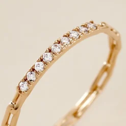 Hot Histoire d'Or Bague Grady Plaqué Or Jaune Oxyde De Zirconium