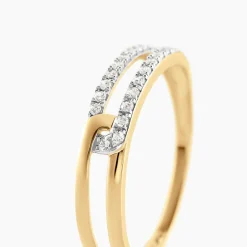 Online Histoire d'Or Bague Graphic Lines Or Jaune Oxyde De Zirconium