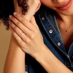 Online Histoire d'Or Bague Graphic Lines Or Jaune Oxyde De Zirconium