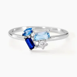 Discount Histoire d'Or Bague Guillemette Argent Blanc Pierre D'imitation