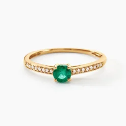 Clearance Histoire d'Or Bague Hardy Or Jaune Emeraude Diamant or jaune émeraude