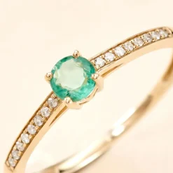 Clearance Histoire d'Or Bague Hardy Or Jaune Emeraude Diamant or jaune émeraude