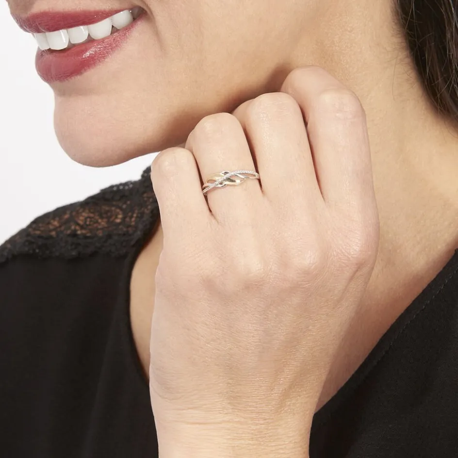 Histoire d'Or Bague Helene Or Bicolore Diamant* Bagues|Bagues Avec Pierre
