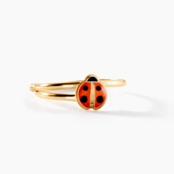 Hot Histoire d'Or Bague Helidie Coccinelle Or Jaune