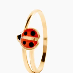 Hot Histoire d'Or Bague Helidie Coccinelle Or Jaune