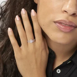 Online Histoire d'Or Bague Hildana Or Blanc Oxyde De Zirconium