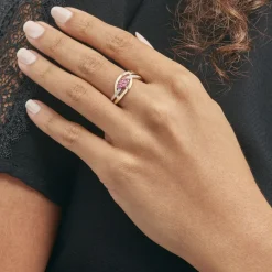 Histoire d'Or Bague Hoela Or Jaune Diamant Et Rubis* Bagues|Bagues Avec Pierre