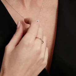 Online Histoire d'Or Bague Infini Pop De Zirconium argent blanc oxyde