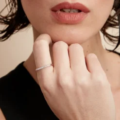 Clearance Histoire d'Or Bague Infini Pop De Zirconium argent blanc oxyde