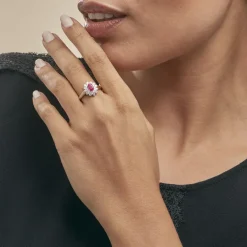 Histoire d'Or Bague Ivan Et Diamant or jaune rubis