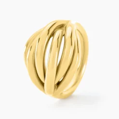 Discount Histoire d'Or Bague Jackie Acier Jaune