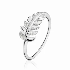 Histoire d'Or Bague Jade Argent Blanc Oxyde De Zirconium