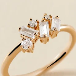 Outlet Histoire d'Or Bague Jardins D'hiver Plaqué Or Jaune Oxyde De Zirconium