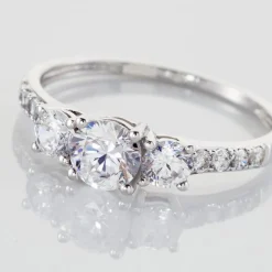 Histoire d'Or Bague Jennifere Or Blanc Oxyde* Bagues|Bagues Avec Pierre