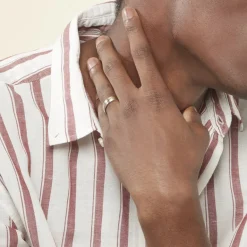 Online Histoire d'Or Bague John Acier Bicolore Plaque Or Jaune