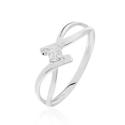 Histoire d'Or Bague Jone Or Blanc Diamant* Bagues|Bagues Avec Pierre