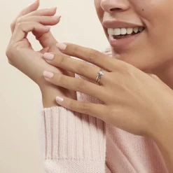 Histoire d'Or Bague Jone Or Blanc Diamant* Bagues|Bagues Avec Pierre