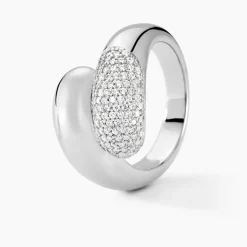 New Histoire d'Or Bague Josyne Argent Blanc Oxyde De Zirconium