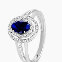 Hot Histoire d'Or Bague Justine Or Blanc Saphir Et Diamant