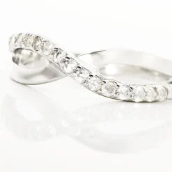 Clearance Histoire d'Or Bague Kassandre Argent Blanc Oxyde De Zirconium