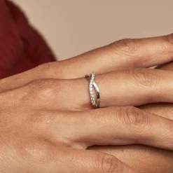 Clearance Histoire d'Or Bague Kassandre Argent Blanc Oxyde De Zirconium