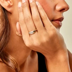 Histoire d'Or Bague Khadiga Or Jaune Diamant* Bagues|Bagues Avec Pierre