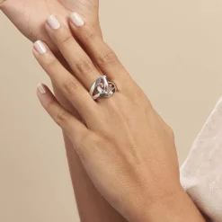 Hot Histoire d'Or Bague Kim-ly Argent Blanc